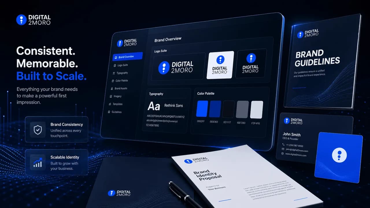 Consistent, memorable, built to scale brand system overview