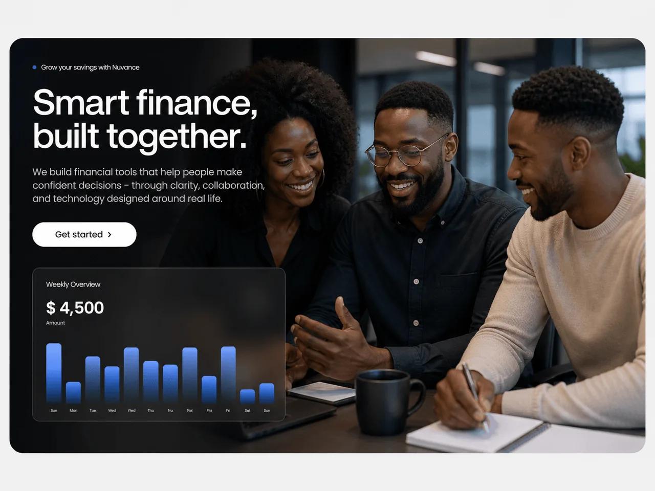 Fintech app pitch mockup
