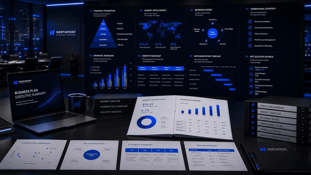 Business Plan Development strategy command center dashboard
