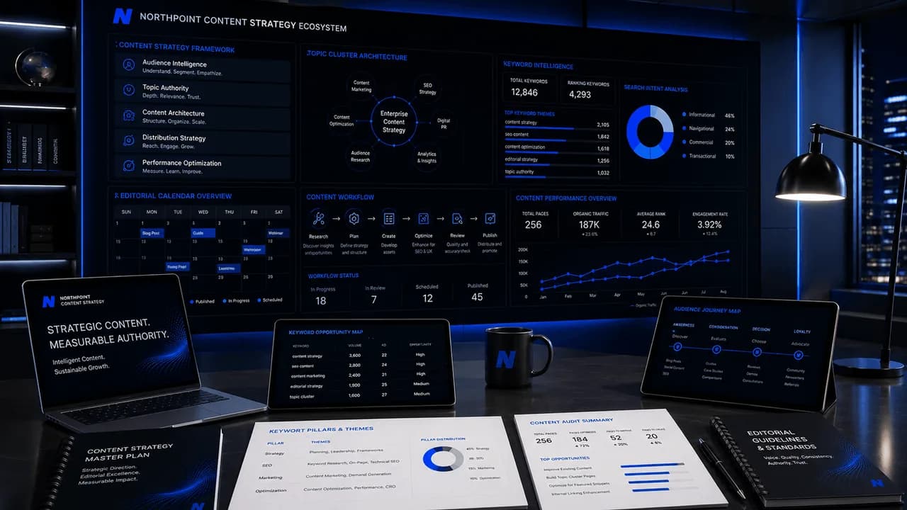 Content Strategy editorial planning dashboard