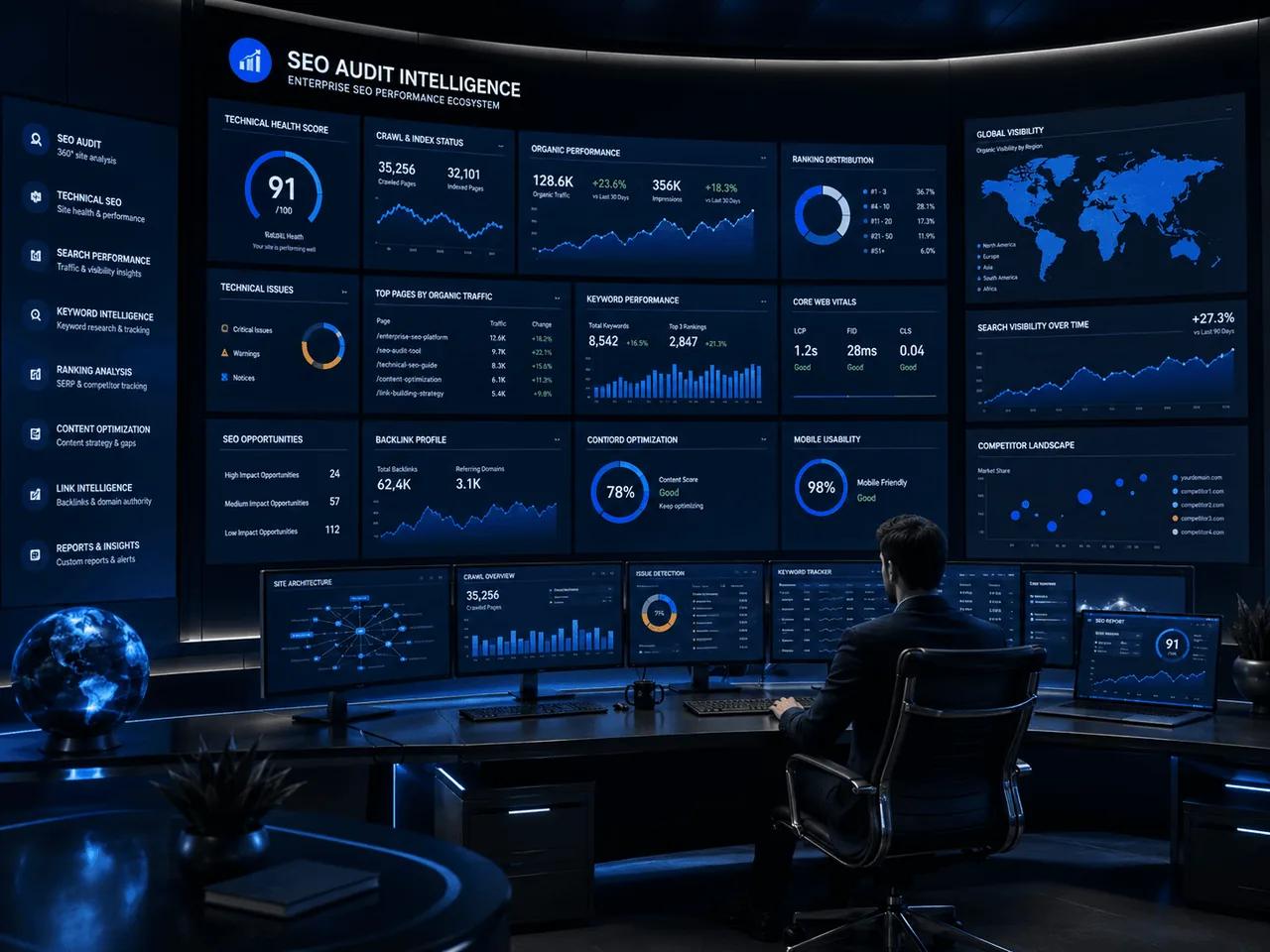 SEO Audit Intelligence enterprise dashboard