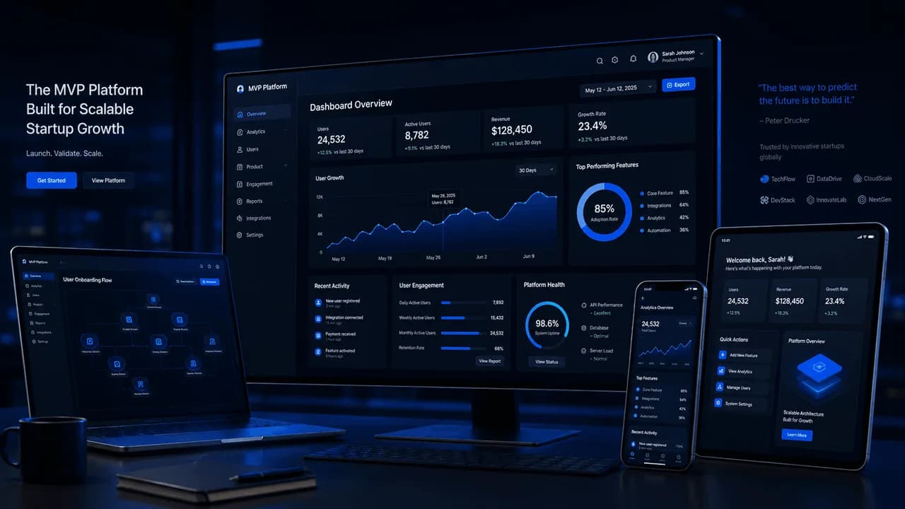 MVP UI/UX development handoff command center